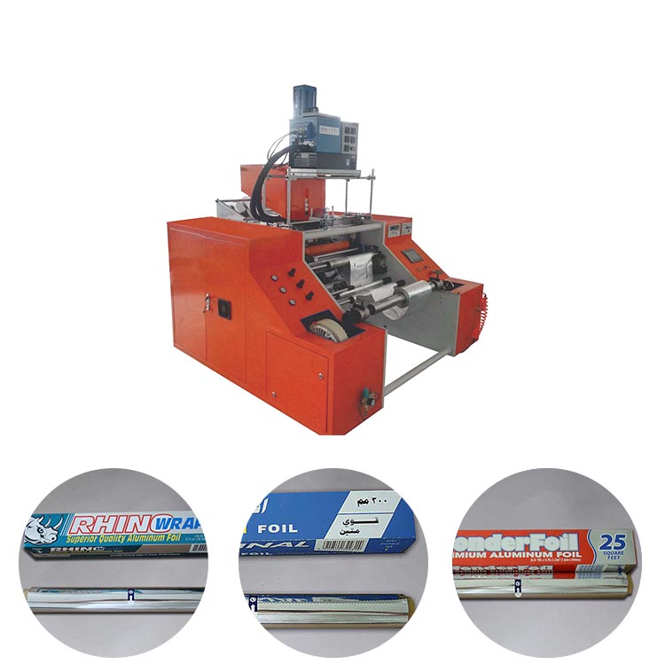 Fully Automatic House Kitchen Foil Roll Production Rewinder Machine With Labeling, PPD-AFL450